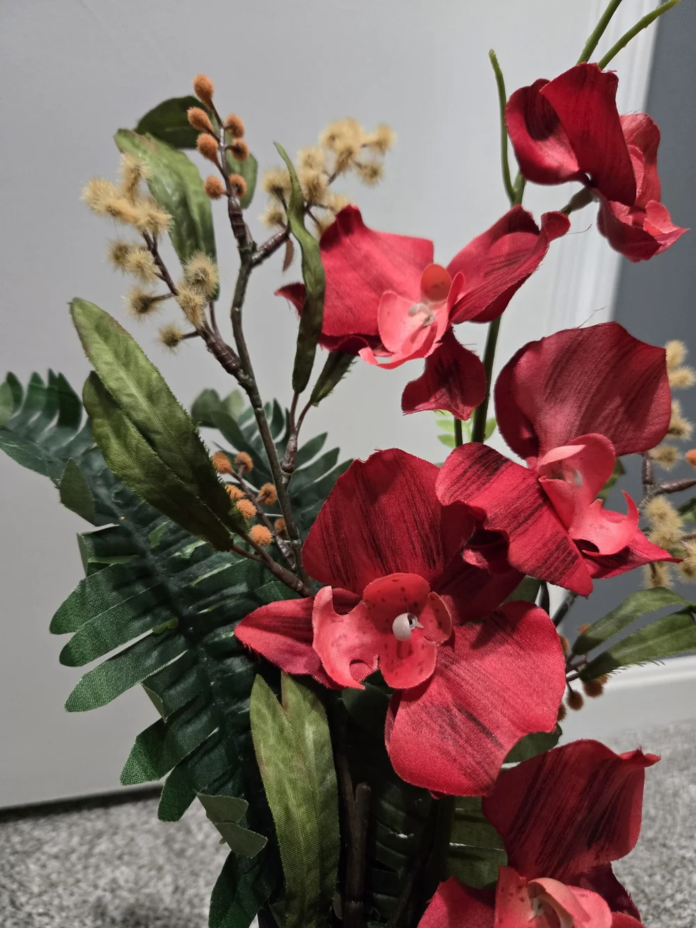 Handmade vibrant red